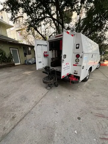 Magnet Plumbing service vehicle on-site for Slab Leak Repair in Jensen Beach